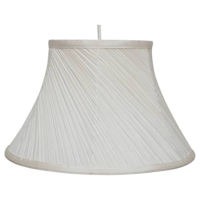 "K LIVING 12"" Mushroom Swirl Pleated Ceiling Table Lamp Shade - Cream" - image 1