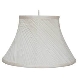 "K LIVING 12"" Mushroom Swirl Pleated Ceiling Table Lamp Shade - Cream" - thumbnail 1