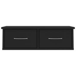 Berkfield Home Decorative Wall-mounted Drawer Shelf Black 60x26x18.5 cm Engineer - thumbnail 4