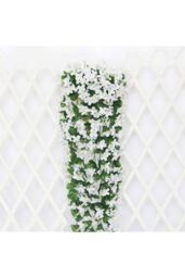 Living and Home Hanging Artifical Flowers Vine Home Decoration in White - thumbnail 1