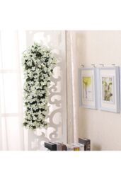 Living and Home Hanging Artifical Flowers Vine Home Decoration in White - thumbnail 5