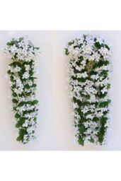 Living and Home Hanging Artifical Flowers Vine Home Decoration in White - thumbnail 6