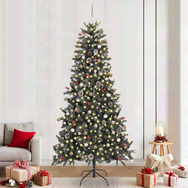 Berkfield Home Artificial Christmas Tree Green 129.5 x 129.5 x 240 cm - image 1