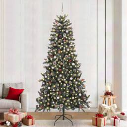 Berkfield Home Artificial Christmas Tree Green 129.5 x 129.5 x 240 cm - thumbnail 1