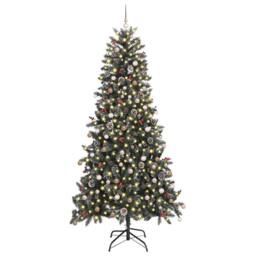 Berkfield Home Artificial Christmas Tree Green 129.5 x 129.5 x 240 cm - thumbnail 3