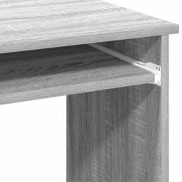 Berkfield Home Decorative Desk with Shelves Grey Sonoma 84x40x78 cm Engineered Wood - Size: 84 x 40 x 78 cm - thumbnail 8