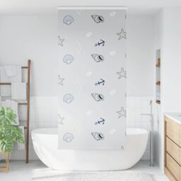Berkfield Home Shower Roller Blind with Cassette 100x240 cm Fabric Width 96 cm in Black - thumbnail 2