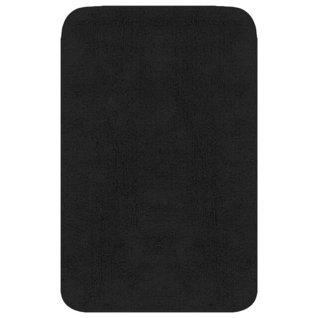 Berkfield Home Bathroom Mat Set 3 Pieces Fabric Anthracite in Black - Size: Medium - image 1
