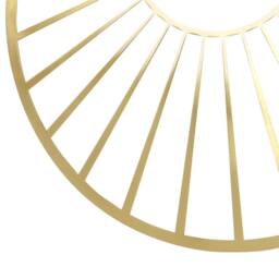 Wyld and Coco Gold Pendant Lamp with Light Wood Accents and Round Glass Shade - thumbnail 6
