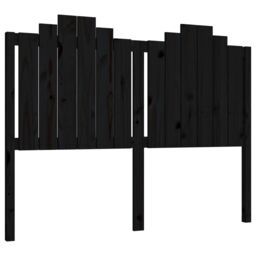 Berkfield Home Bed Headboard Black 146x4x110 cm Solid Wood Pine - Size: 146 x 4 x 110 cm - thumbnail 2