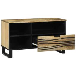 Berkfield Home Media Storage Cabinet Brown 80 x 33.5 x 46 cm Solid mango wood in Beige