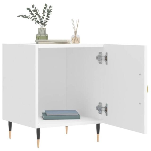 Berkfield Home Modern Bedside Cabinets 2 pcs White 40x40x50 cm Engineered Wood - Size: 40 x 40 x 50 cm - image 1