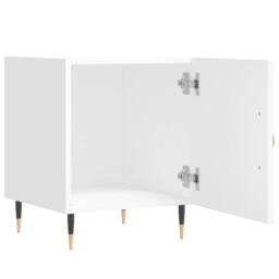 Berkfield Home Modern Bedside Cabinets 2 pcs White 40x40x50 cm Engineered Wood - Size: 40 x 40 x 50 cm - thumbnail 7