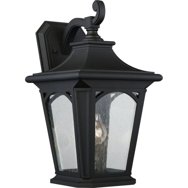 Loops Outdoor IP44 Wall Light Sconce Mystic Black LED E27 100W Bulb External d02151