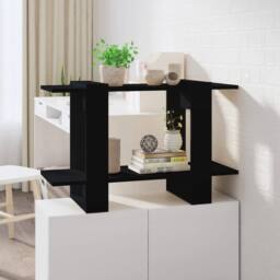 Berkfield Home Book Cabinet/Room Divider Black 80x30x51 cm - Size: 80 x 30 x 51 cm - thumbnail 2
