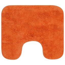 Berkfield Home Bathroom Mat Set 2 Pieces Fabric Orange - thumbnail 3