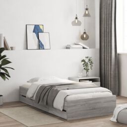 Berkfield Home Bed Frame with Drawers without Mattress Grey Sonoma 100x200 cm - thumbnail 1