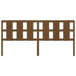 Berkfield Home Beautiful Bed Headboard Honey Brown 205.5x4x100 cm Solid Wood Pine - thumbnail 4