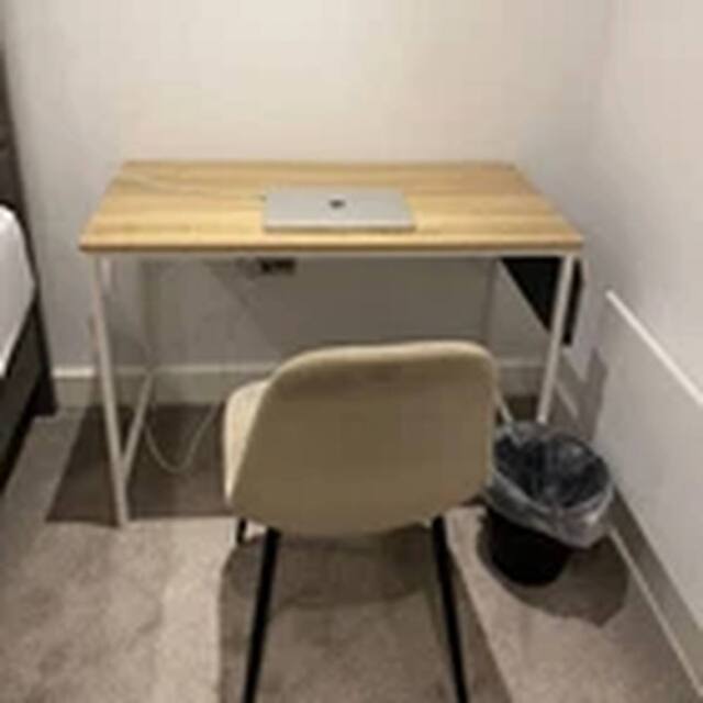 EONLION 100cm Computer Desk Writing Desk Corner Studying Desk PC Table in Beige - image 1