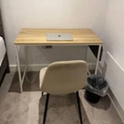 EONLION 100cm Computer Desk Writing Desk Corner Studying Desk PC Table in Beige