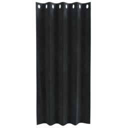 Berkfield Home Blackout Curtains with Eyelets 2 pcs Black Velvet - thumbnail 3