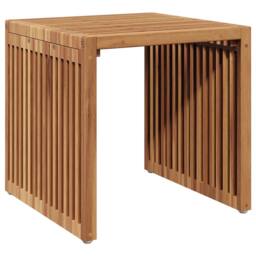 Berkfield Home Garden Side Table 45x42.5x45 cm Solid Wood Teak in Brown - thumbnail 7