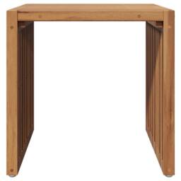 Berkfield Home Garden Side Table 45x42.5x45 cm Solid Wood Teak in Brown - thumbnail 5
