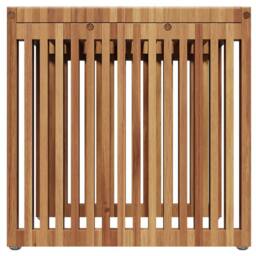 Berkfield Home Garden Side Table 45x42.5x45 cm Solid Wood Teak in Brown - thumbnail 6