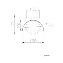 Netlighting Eva Bowl Semi Flush Ceiling Light Matt Black Smoke Glass Shade 1x G9 - thumbnail 3
