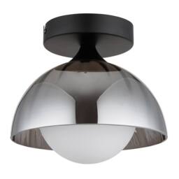 Netlighting Eva Bowl Semi Flush Ceiling Light Matt Black Smoke Glass Shade 1x G9 - thumbnail 2