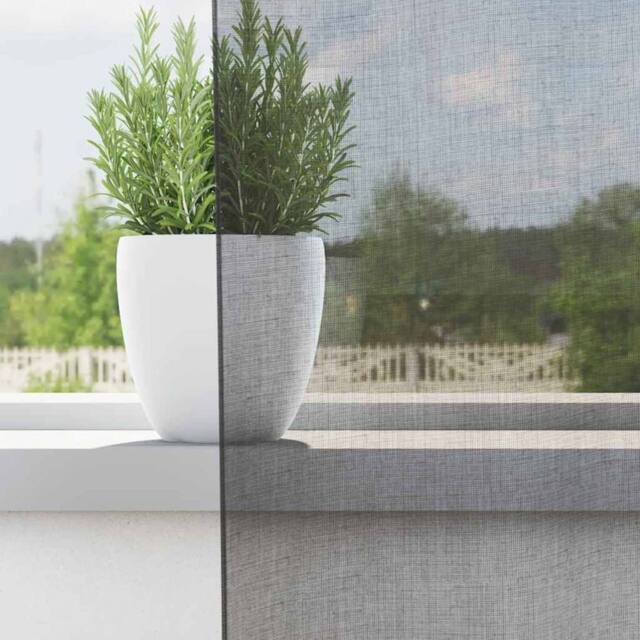 Berkfield Home Voile Curtains with Grommets 2 pcs Dark Grey 140x175 cm - image 1