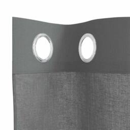 Berkfield Home Voile Curtains with Grommets 2 pcs Dark Grey 140x175 cm - thumbnail 5