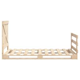 Berkfield Home Beautiful Bed Frame without Mattress with Headboard 90x200 cm Sol in Light Tan - thumbnail 8