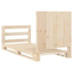 Berkfield Home Beautiful Bed Frame without Mattress with Headboard 90x200 cm Sol in Light Tan - thumbnail 9