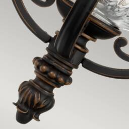 Netlighting Luverne Outdoor Small Wall Lantern Light Rubbed Bronze IP44 E27 in Brown - thumbnail 3