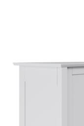 Living and Home Modern Double-Door Wardrobe with Drawer & Hanging Rail in White - thumbnail 8