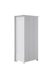 Living and Home Modern Double-Door Wardrobe with Drawer & Hanging Rail in White - thumbnail 7