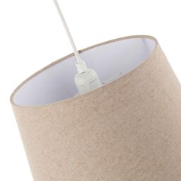 Happy Homewares Natural Oatmeal Textured Linen Fabric Lamp Shade with Cotton Lining in Light Beige - Size: 12 inches - thumbnail 5