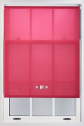 Furnished Daylight Roller Blinds with Triple Square Eyelets - Trimmable Window Shade in Fuchsia - Size: 150 cm width x 165 cm drop