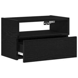 Berkfield Home Wall-mounted Bedside Cabinets 2 pcs Black 45x26x28.5 cm - thumbnail 5