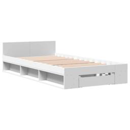 Berkfield Home Bed Frame with Drawer without Mattress White 90x200 cm - thumbnail 3