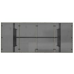 Berkfield Home Garden Table with Glass Top Grey 190x80x74 cm Poly Rattan - Size: 190 x 80 x 74 cm - thumbnail 7