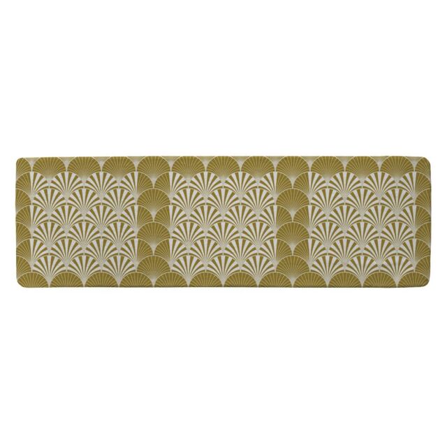Benjamin Tate Design Golden Semi Circles Runner Rug in Natural - Size: 67 cm x 230 cm - image 1