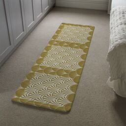 Benjamin Tate Design Golden Semi Circles Runner Rug in Natural - Size: 67 cm x 230 cm - thumbnail 4