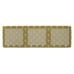 Benjamin Tate Design Golden Semi Circles Runner Rug in Natural - Size: 67 cm x 230 cm - thumbnail 1