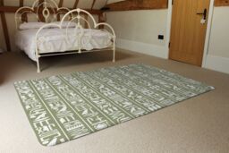 Benjamin Tate Design Egyptian Hieroglyphic Decorative Background Designer Rug in Natural - Size: Large - thumbnail 3