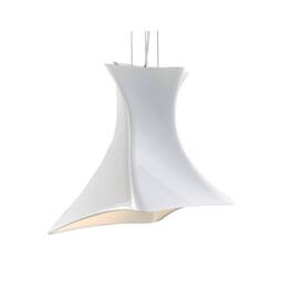 Netlighting Twist Dome Ceiling Pendant E27 Gloss White Polished Chrome - thumbnail 4