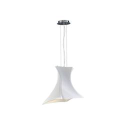 Netlighting Twist Dome Ceiling Pendant E27 Gloss White Polished Chrome