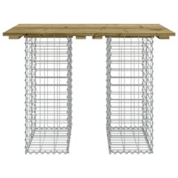 Berkfield Home Garden Bench Gabion Design 100x70x72 cm Impregnated Wood Pine in Brown - Size: 100 x 70 x 72 cm - thumbnail 3