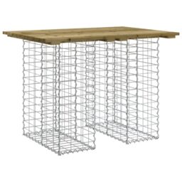 Berkfield Home Garden Bench Gabion Design 100x70x72 cm Impregnated Wood Pine in Brown - Size: 100 x 70 x 72 cm - thumbnail 2